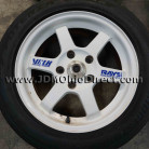 JDM Volk Racing TE37 White 15 inch Wheels 